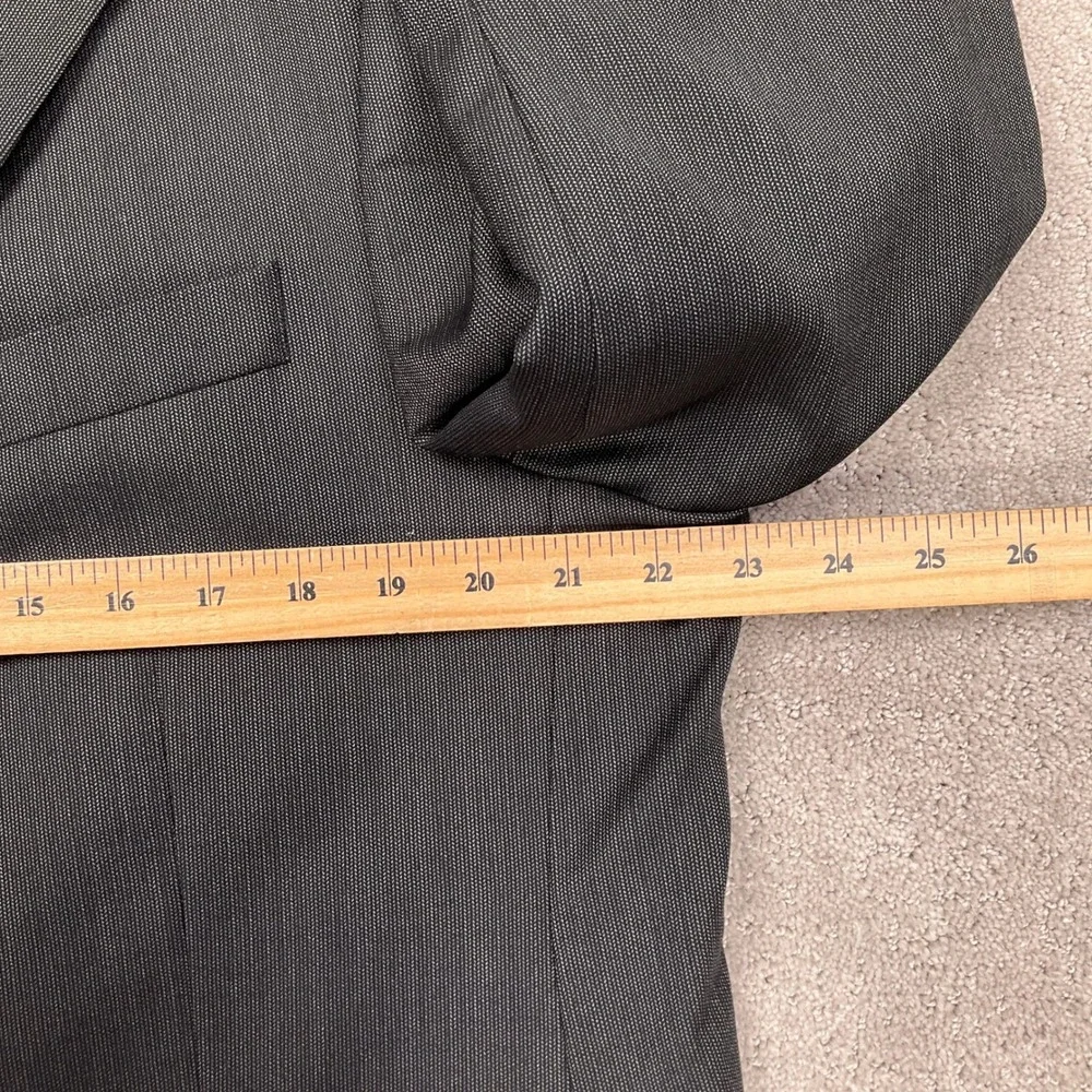 Ralph Lauren Blazer Mens 46 Charcoal Double Breasted Wool Cashmere Classic